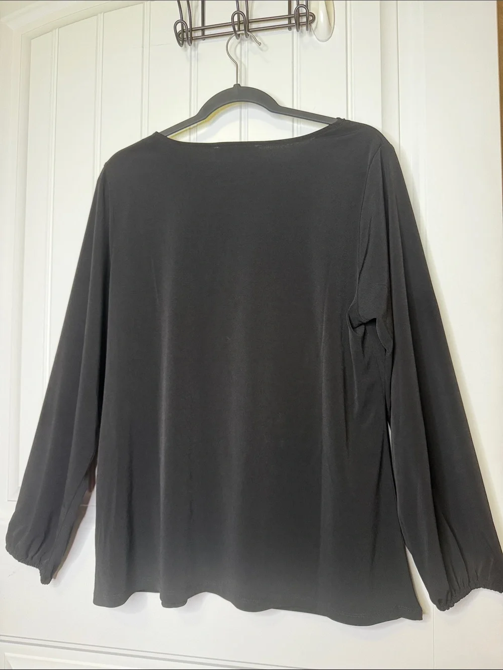 Michael Kors Black Gold Ring Accent Long Sleeve Blouse Women’s 1X